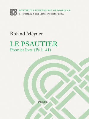 cover image of Le psautier. Premier livre (Ps 1-41)